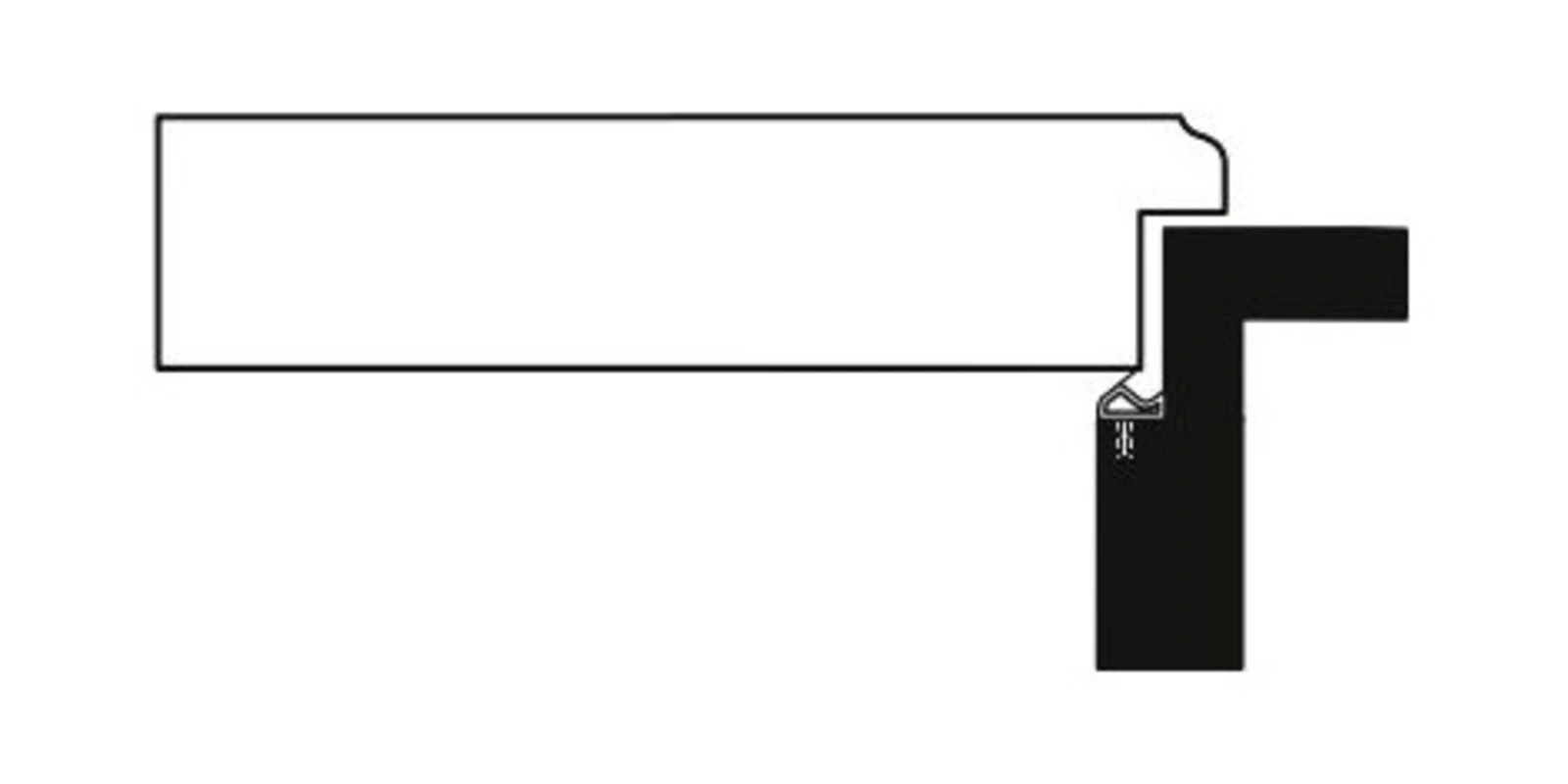 1 L türblatt-Kantenausführungen Karnieskante Ausführung-G (Gefaelzt)